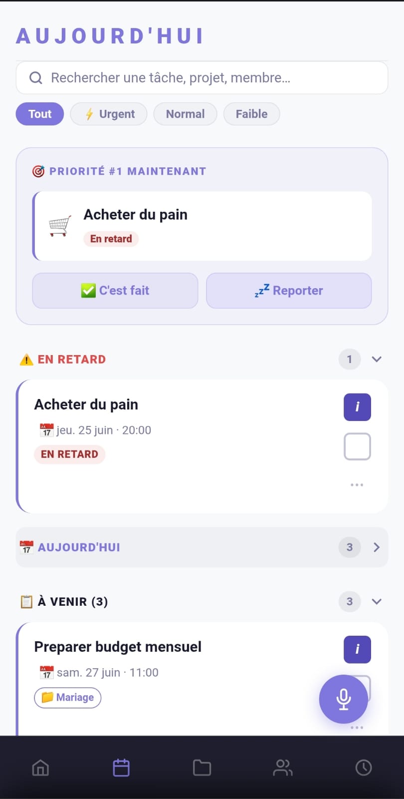 Tâches